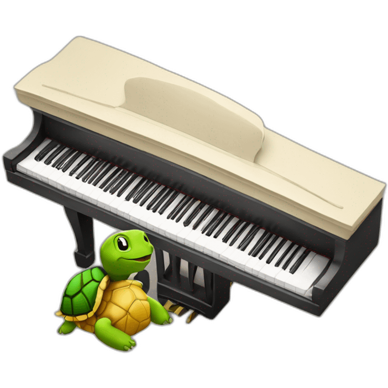 Piano et tortue emoji