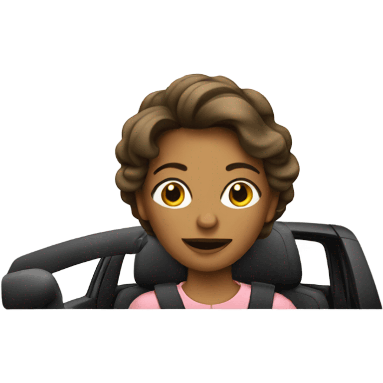 Lady driving car emoji