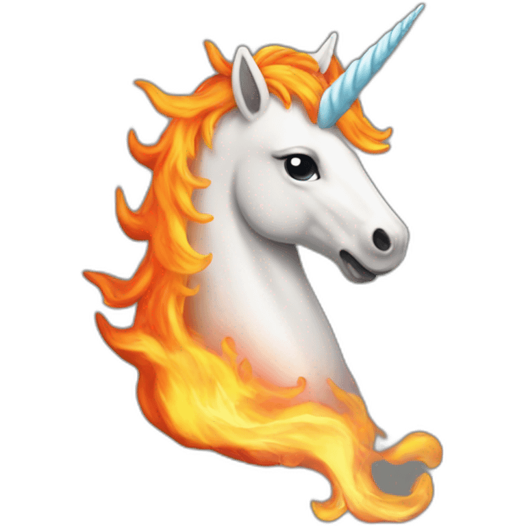 Unicorn-on-fire emoji