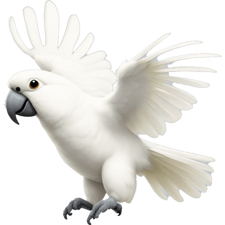 white cockatoo skating jump emoji