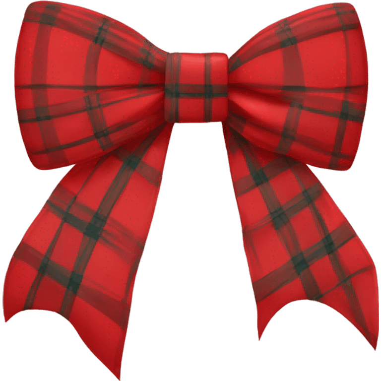 Red plaid bow emoji