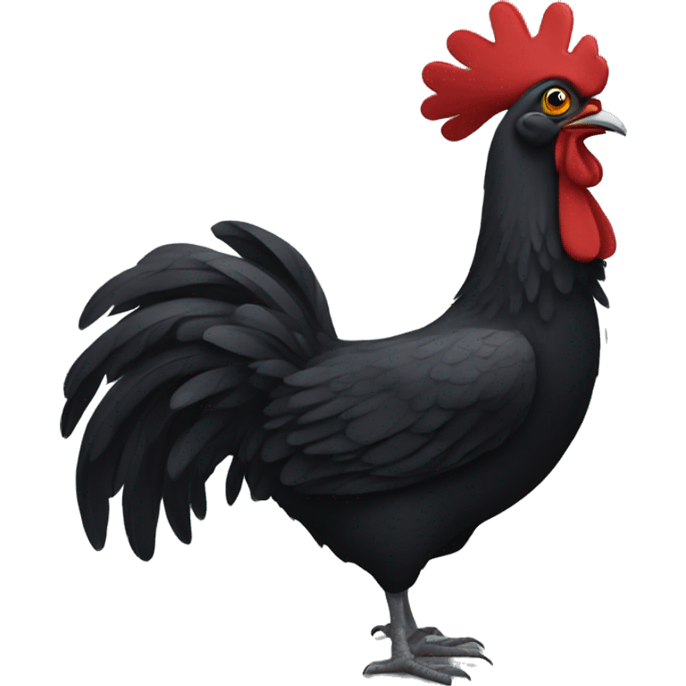 Black chicken emoji