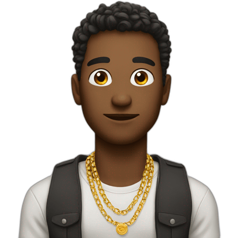 A guy with a nice necklace emoji