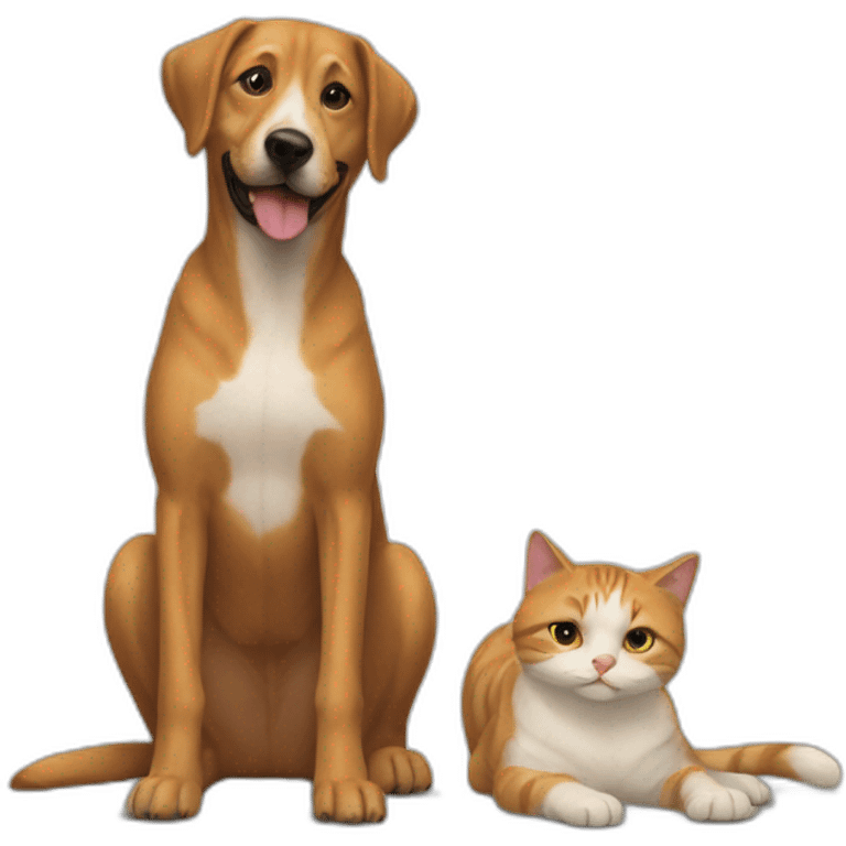 Un chien et un chat emoji