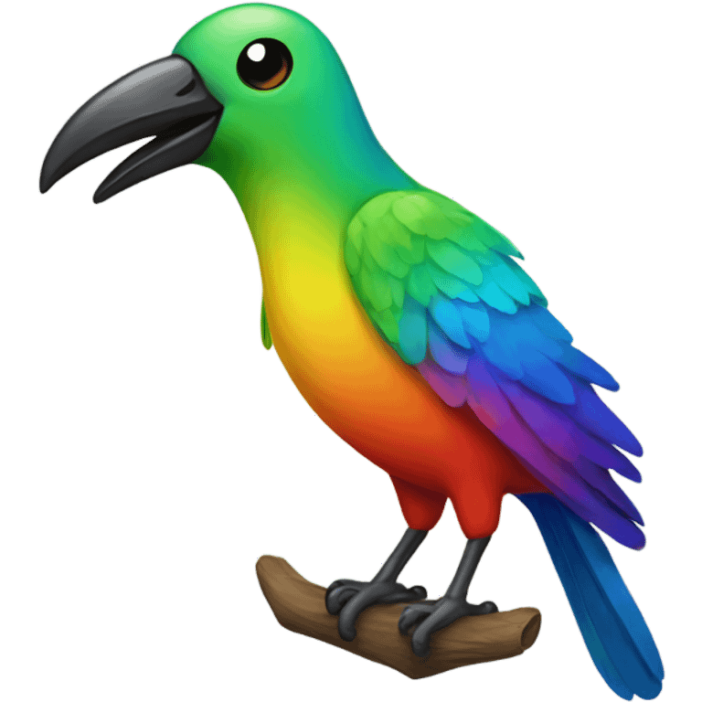 Rainbow bird emoji