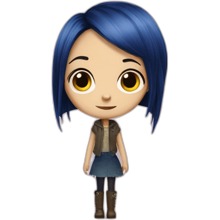 coraline jones as chibi emoji