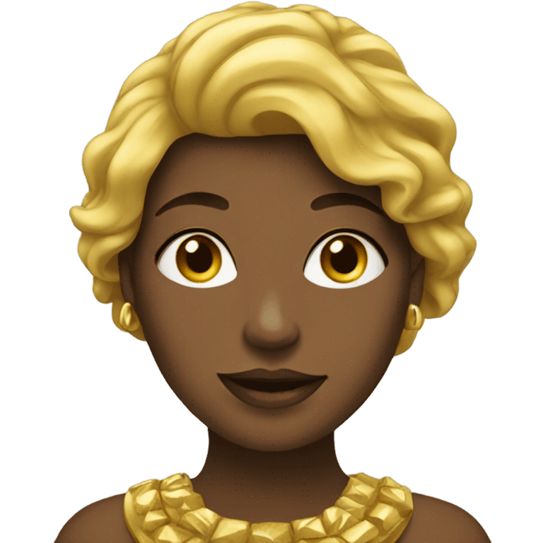 Woman with gold emoji