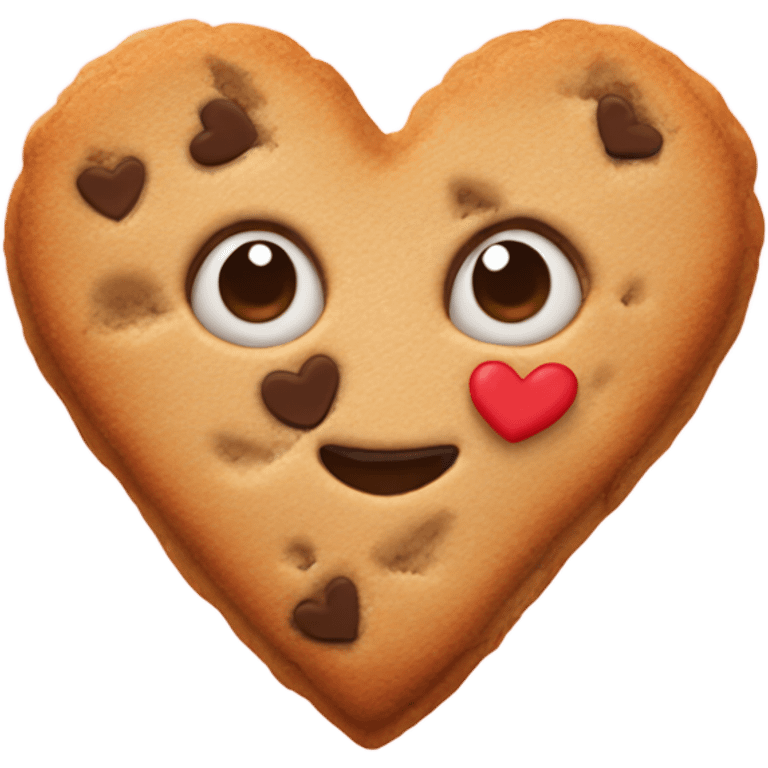 Heart shaped cookie emoji