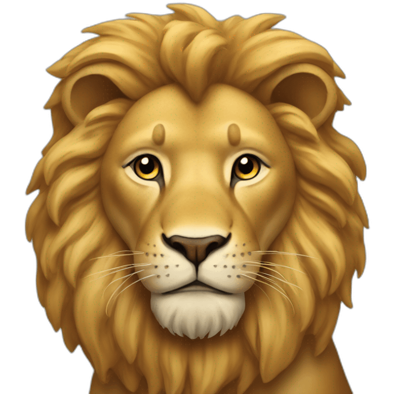 Chient sur un lion emoji