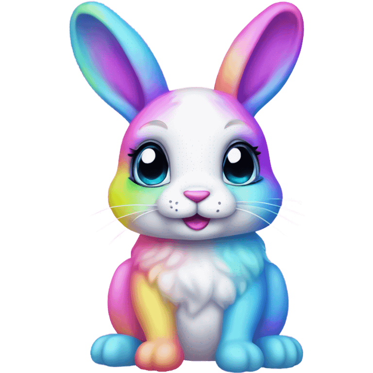 Lisa frank pastel bunny emoji