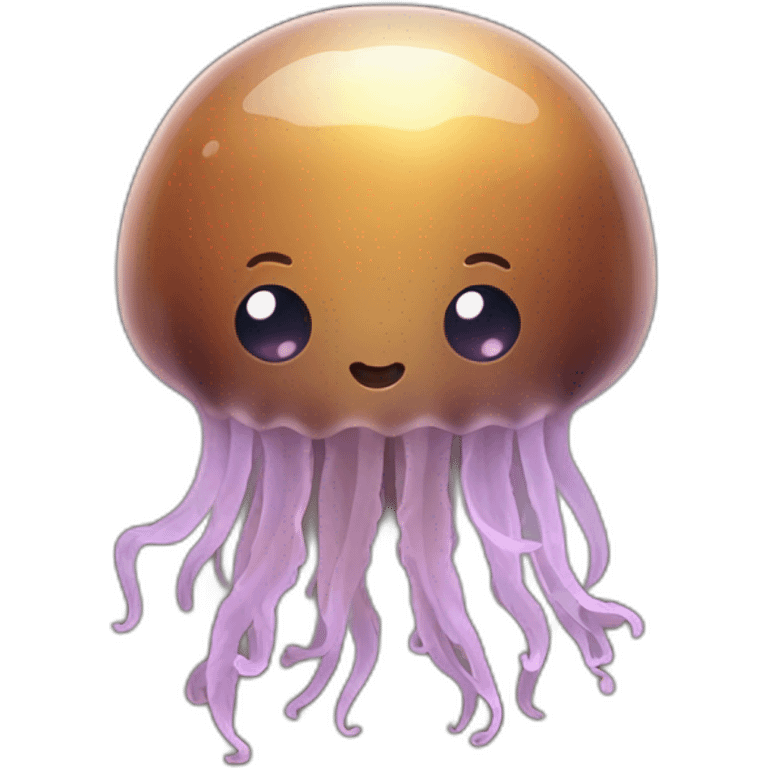 Cute baby brown jellyfish nf a ghost jellyfish emoji