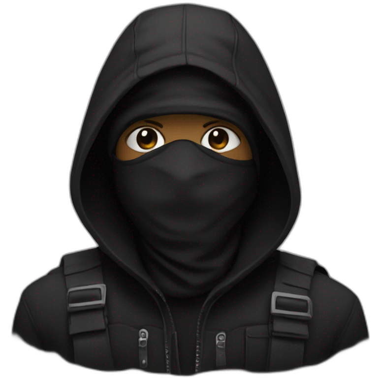 BLACK BLOC Anarchist emoji