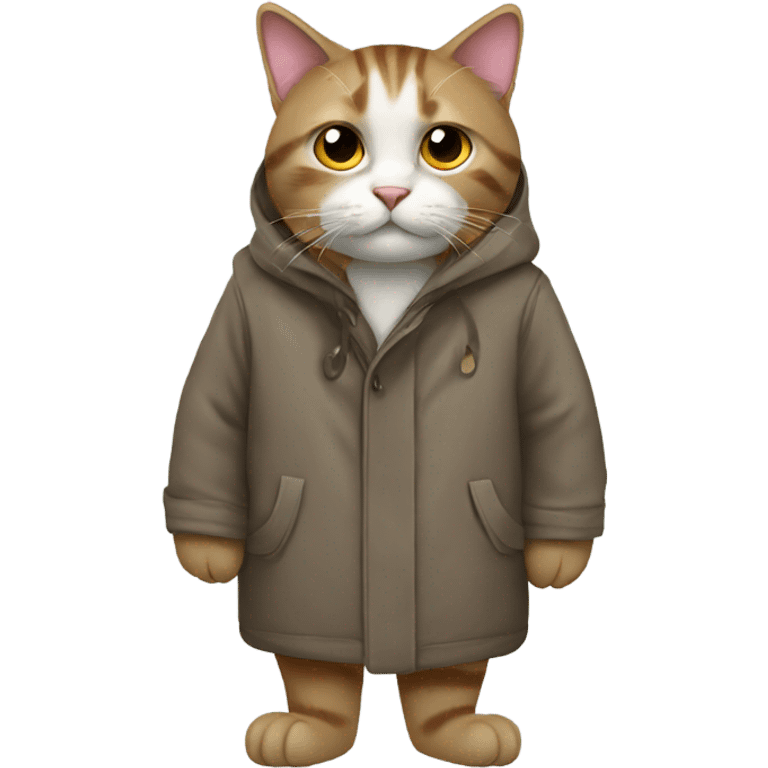 a cat with a coat emoji