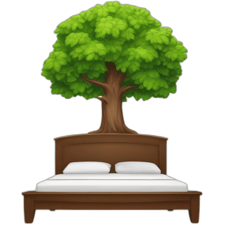 Bett mit baum emoji