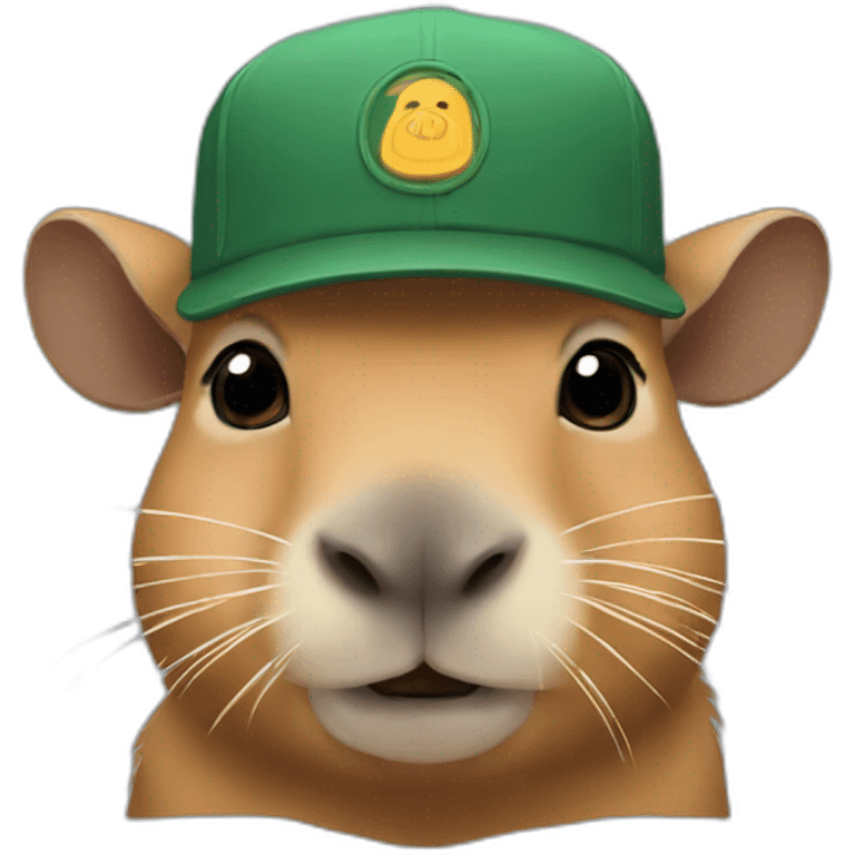 Capybara in cap emoji