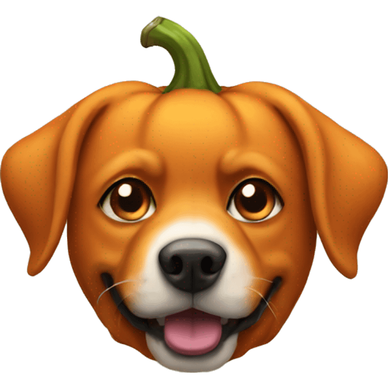 Dog pumpkin emoji