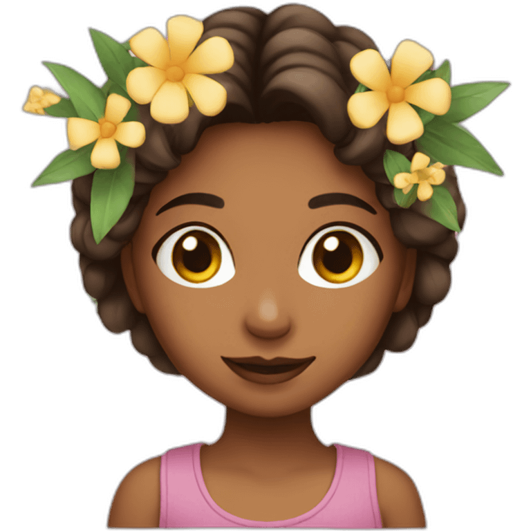 girl with flowers emoji