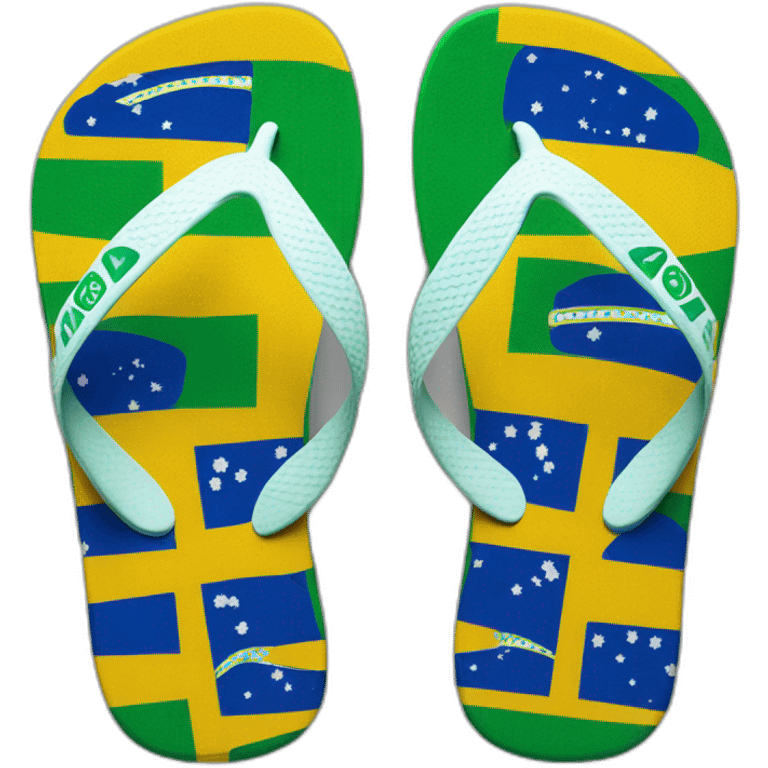 Havaianas Flip flops with Brazilian flag emoji