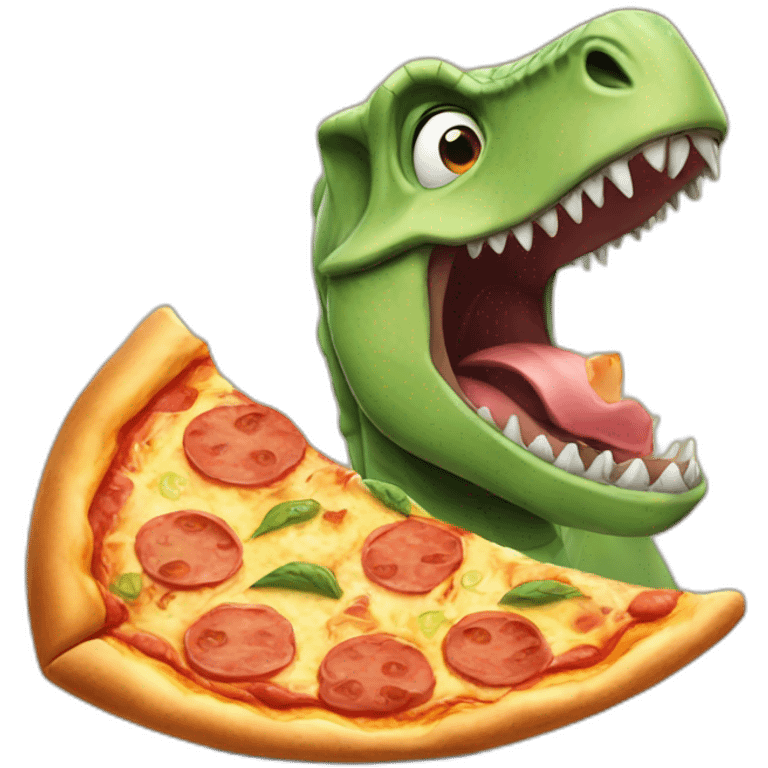 dino eating pizza emoji