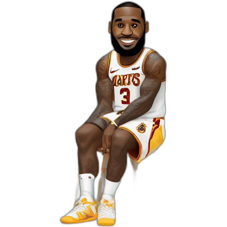 lebron james in flip flops socks emoji