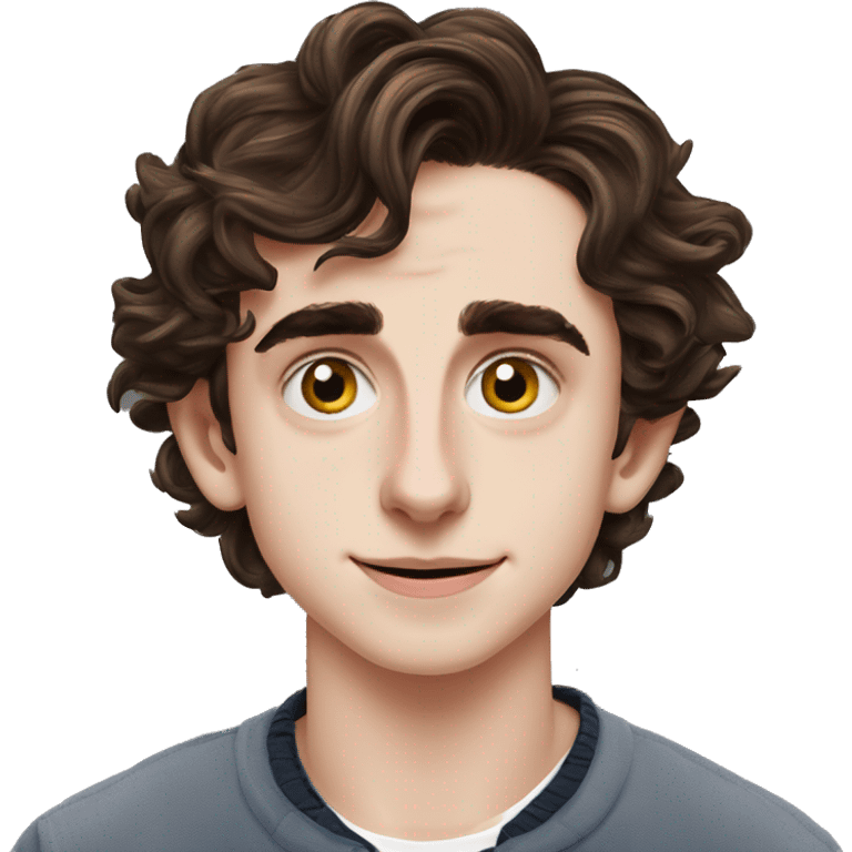 Single, simple, cute timothee chalamet face emoji