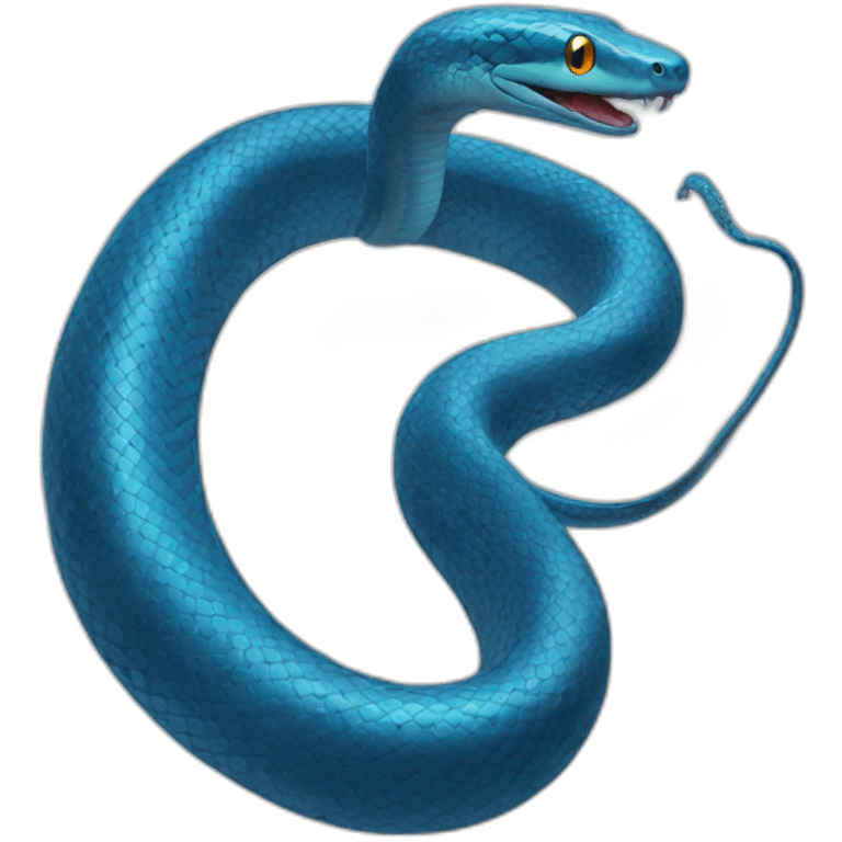 Blue snake emoji