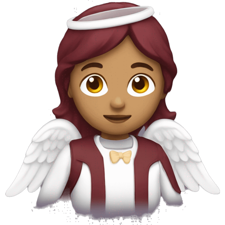 burgundy white angel emoji