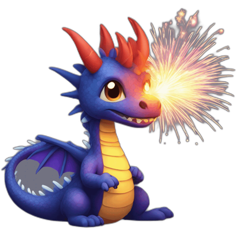 dragon cute firework emoji