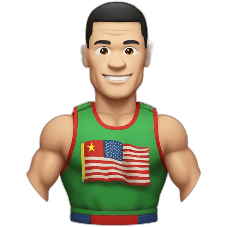 John cena with china flag emoji