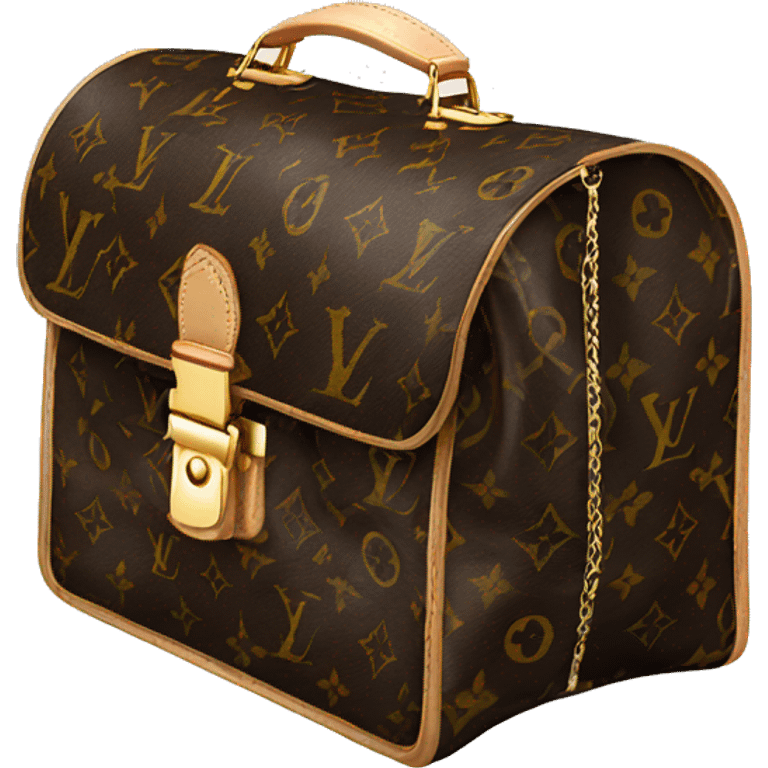 Louis Vuitton bag black emoji