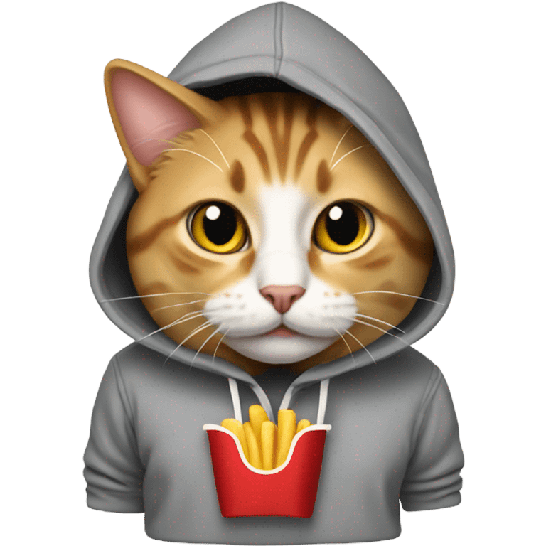 Cat with a IN-N-OUT hoody  emoji