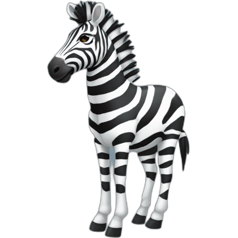 A zebra wearing air jordan emoji