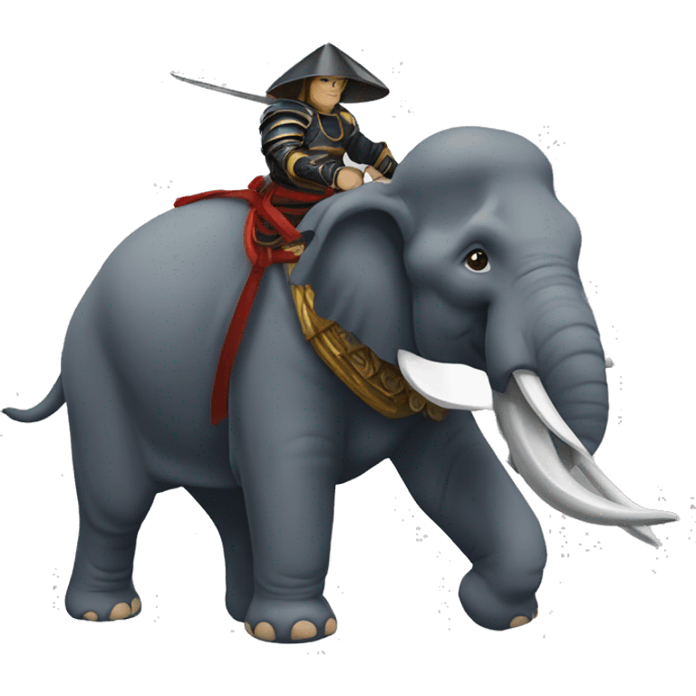 Éléphant samouraï  emoji