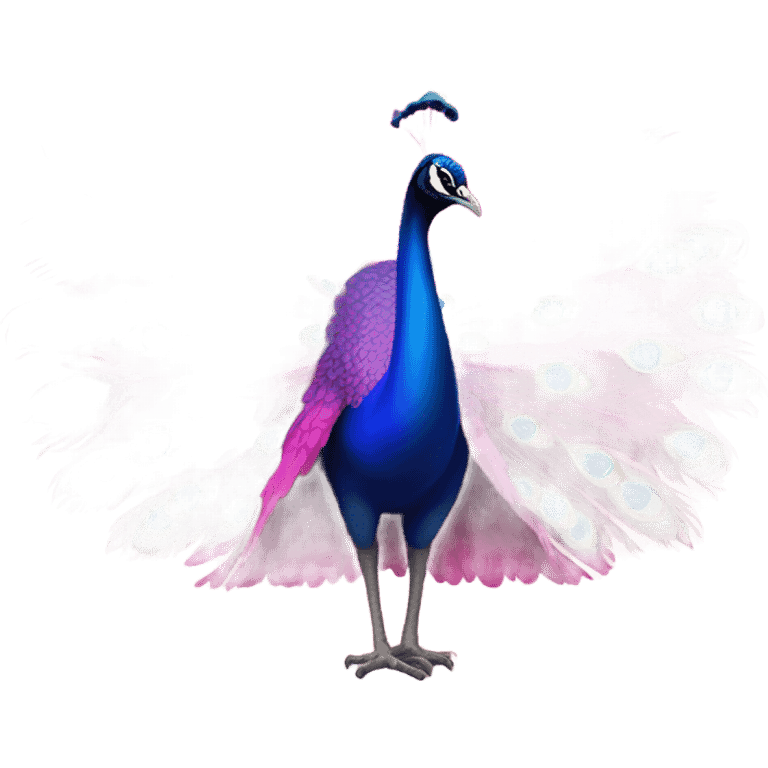 pink peacock emoji