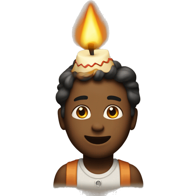 the number 2 as a birthday candle emoji