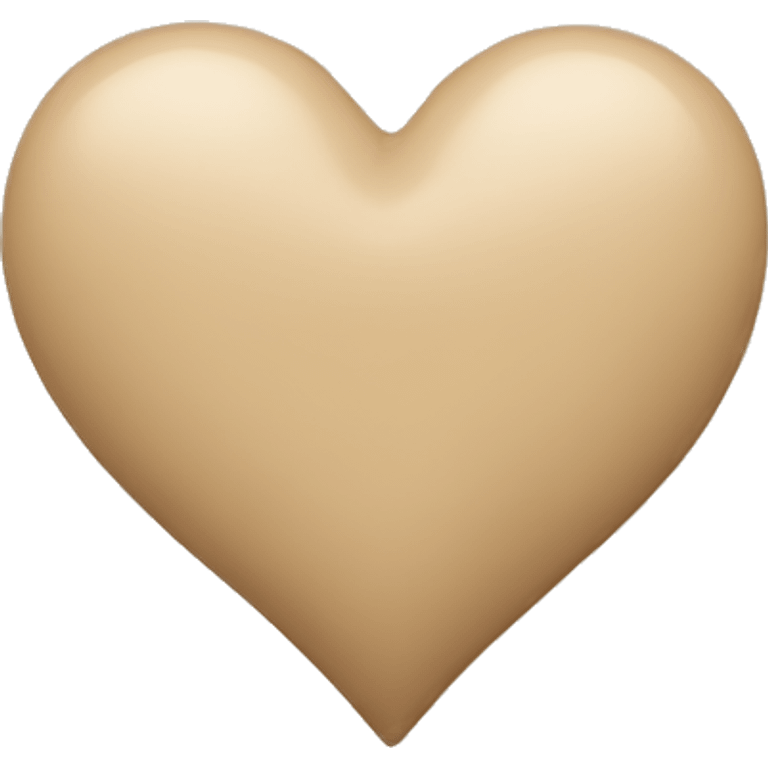 Beige heart emoji