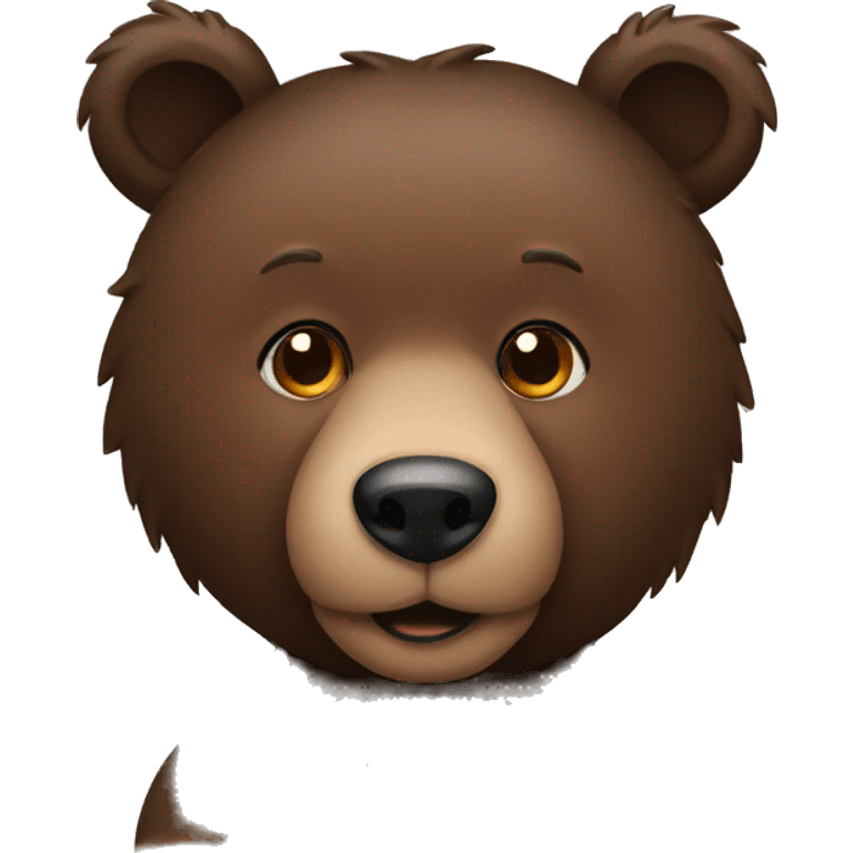 black and brown bear emoji