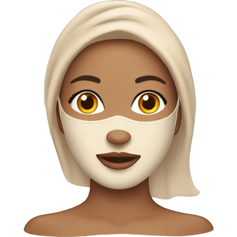 beige beauty face mask emoji