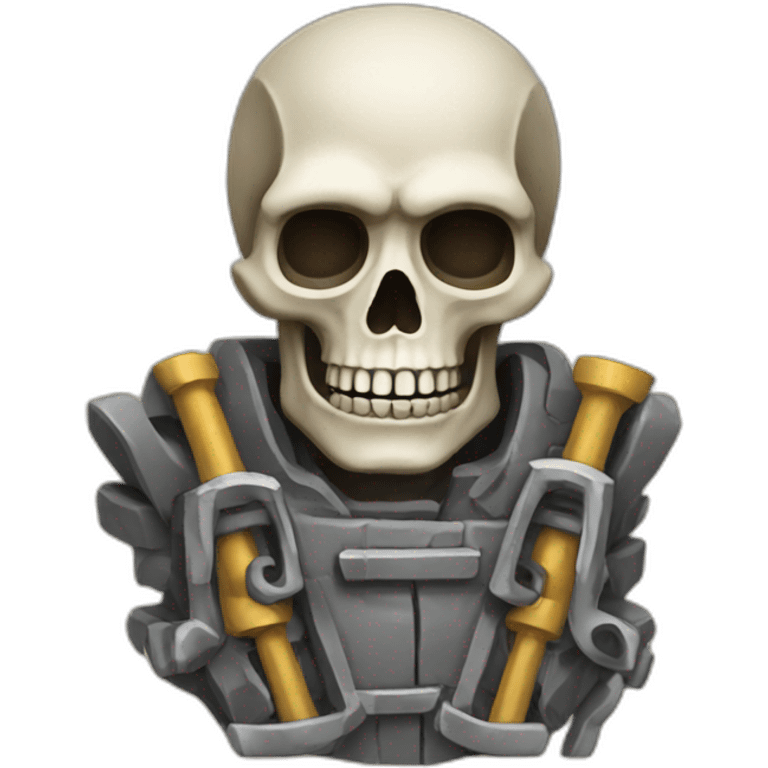 mining skeleton emoji