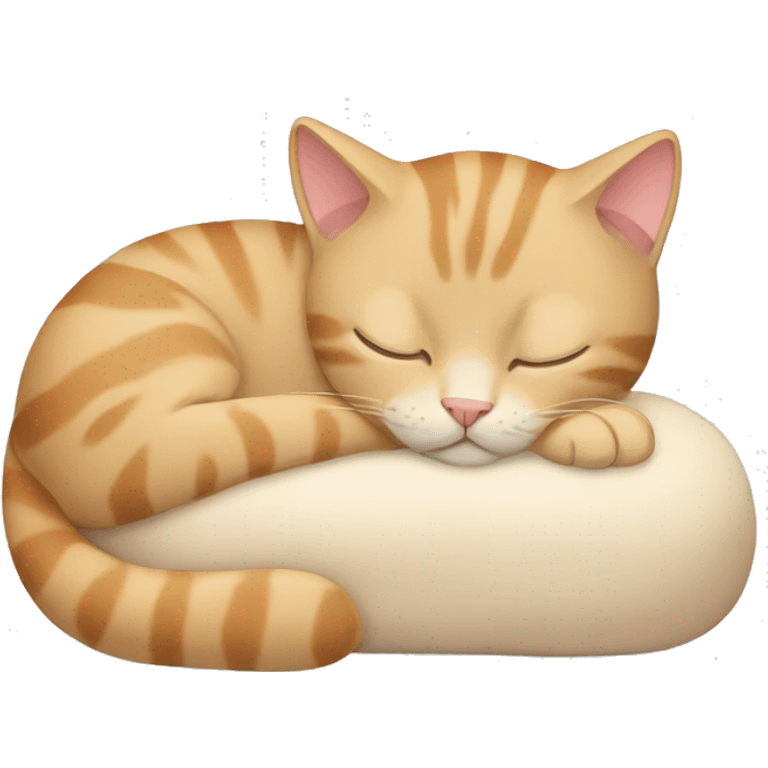 The beige cat is sleeping emoji