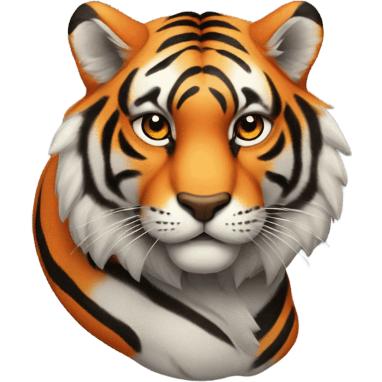 Tiger in love emoji