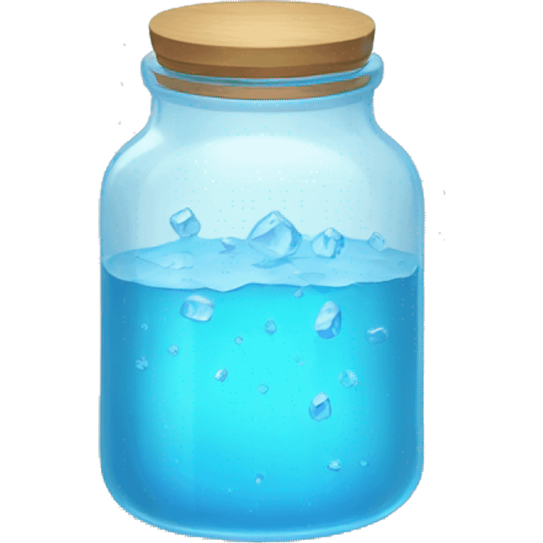 crystal jar filled with water emoji