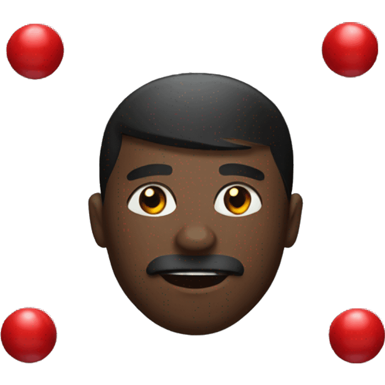 black boxer with red beads emoji