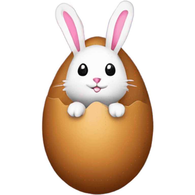 easter egg with a bunny all in Easter theme emoji