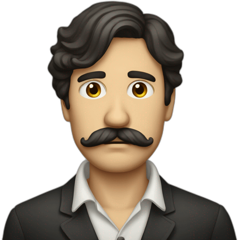 hombre bigote triste emoji