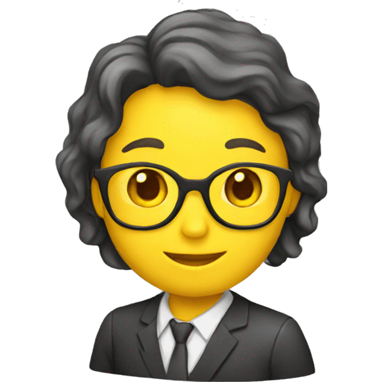 Teacher with yellow  emoji