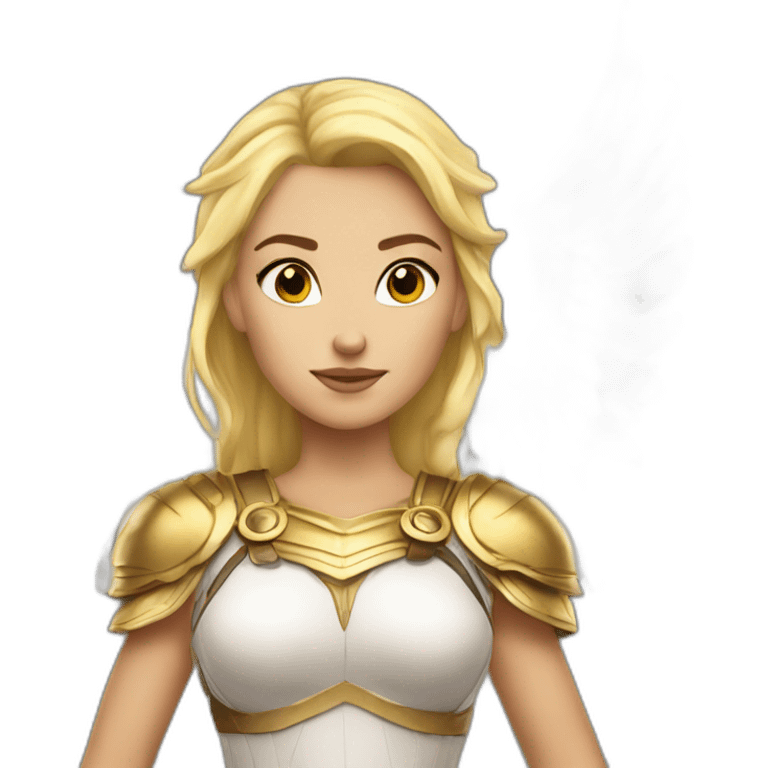 Valkyrie with wings blond  emoji