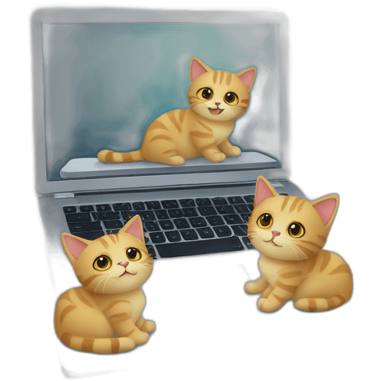 Cat-on-laptop emoji