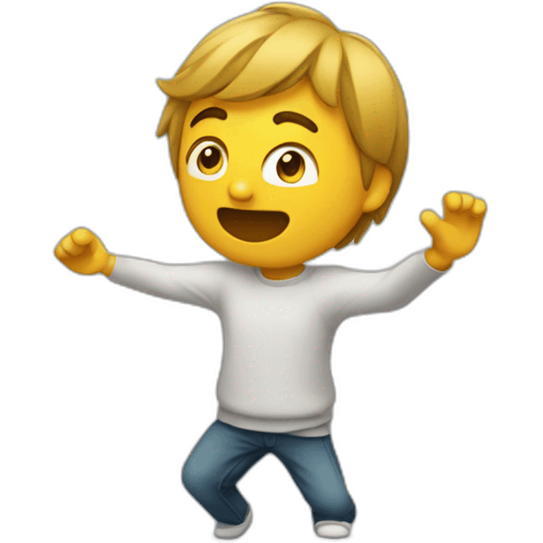 Personne qui fait un dab emoji