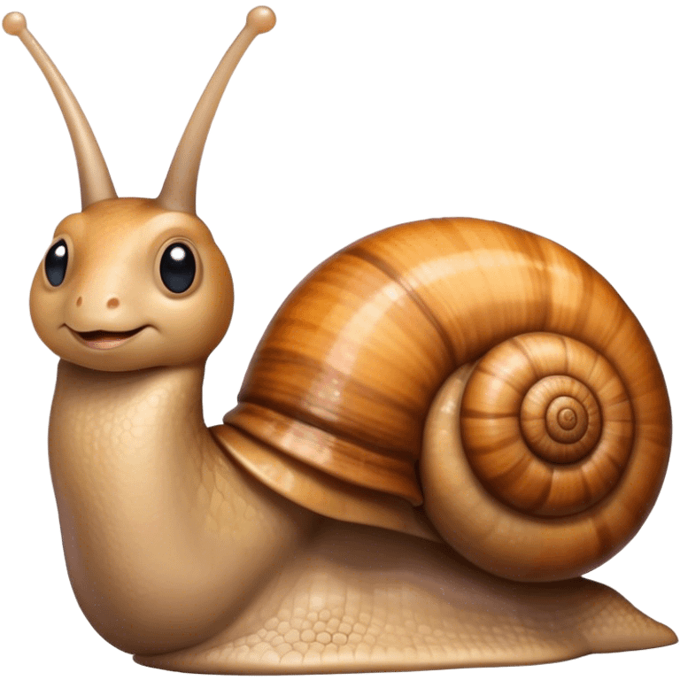 snail without house emoji